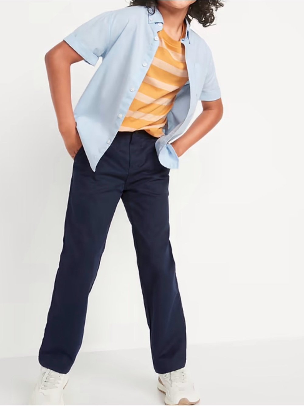 Old Navy Boys Navy Straight Chino Pants